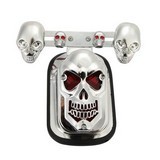 3D Skull Light Integrated Rear Tail Strobe License Plate Bolt Set Universal Harley Atv Quad